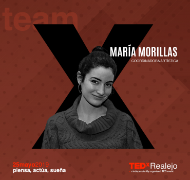 María Morillas, coordinadora artística de TEDxRealejo 2019